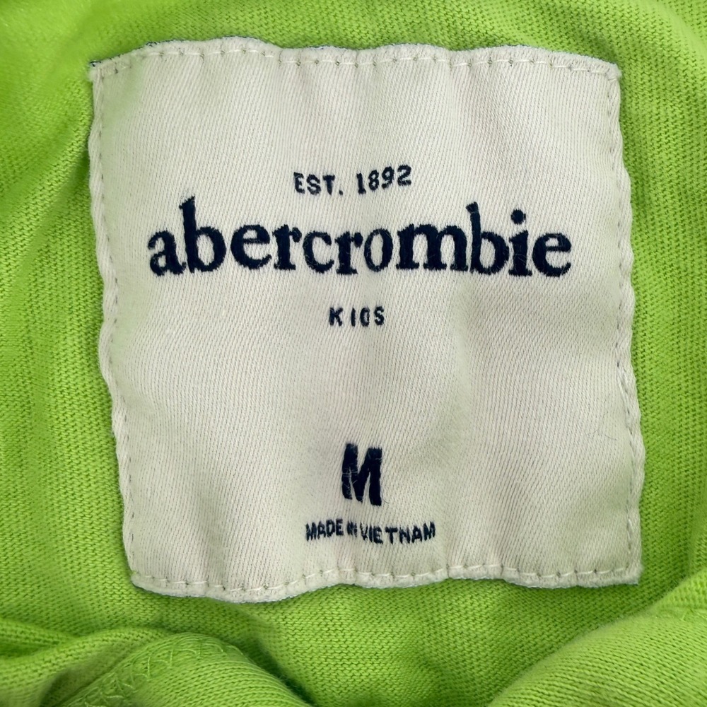 Abercrombie Y2K Boys Lime Green Henley Long Sleeve Shirt Muscle Fit Medium M - Picture 2 of 7